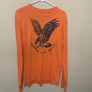 Orange American eagle long-sleeve tshirt